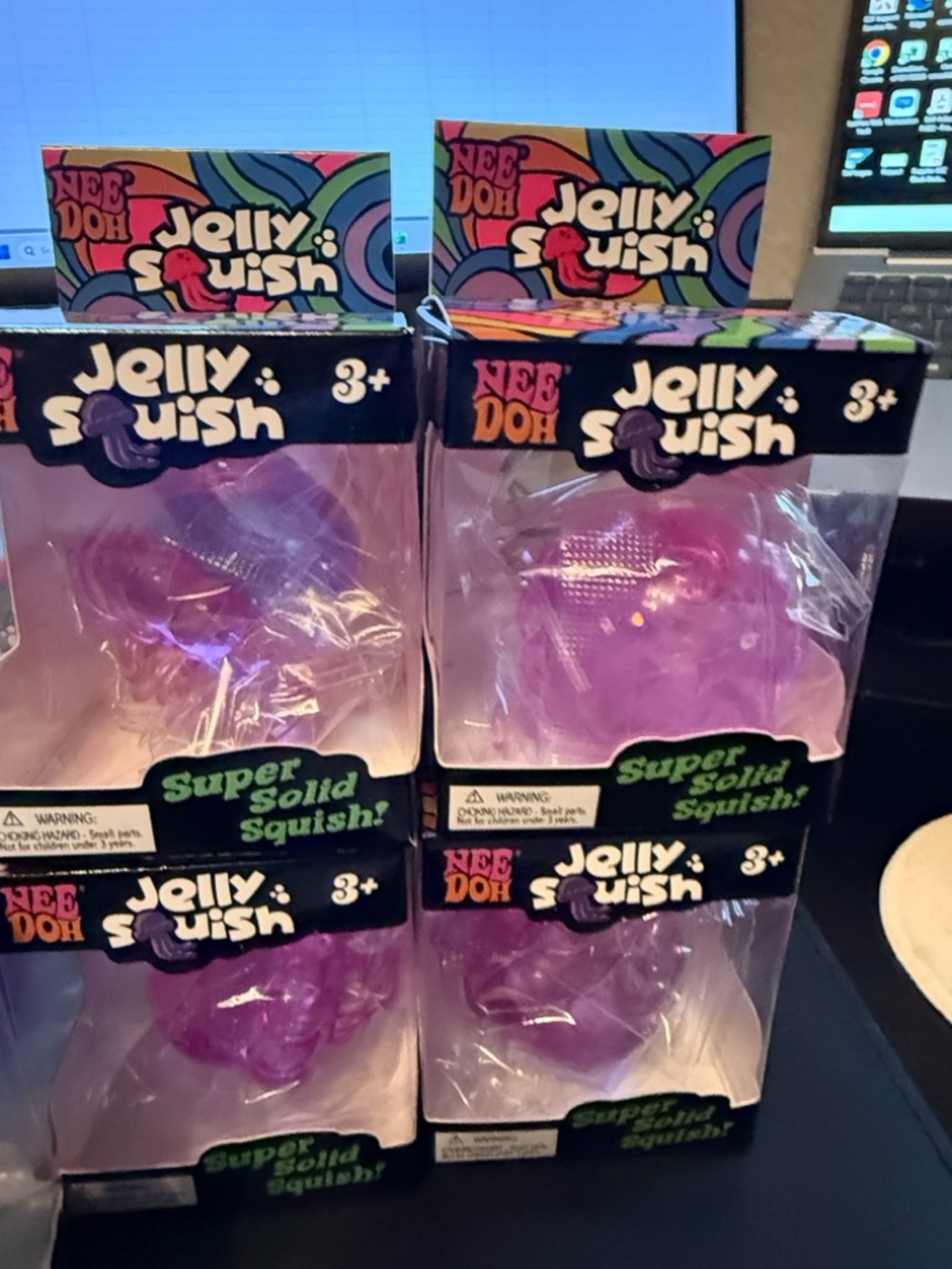 Mini NeeDoh Jelly Squish Blue Kids Squishy Toy - Nee Doh - Picture 4 of 8